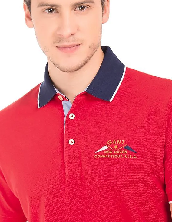 Gant Contrast Collar Pique Polo Shirt