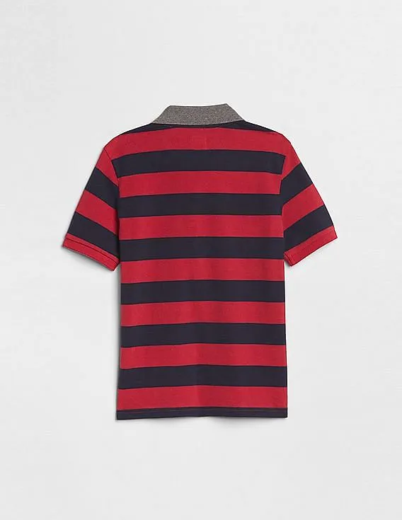 GAP Boys Red Stripe Polo Shirt