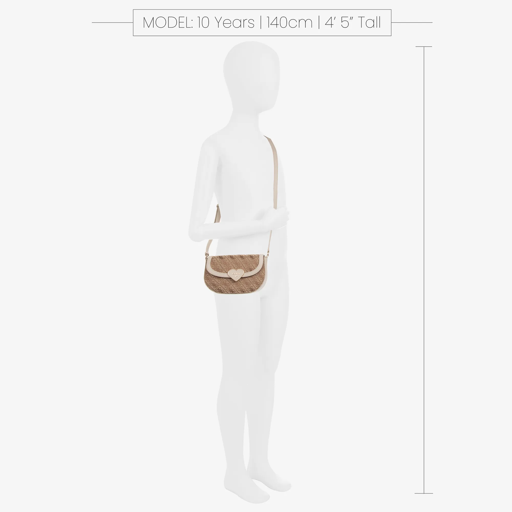 Girls Beige 4g Shoulder Bag (18cm)