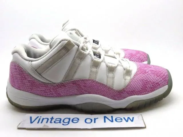 Girls Nike Air Jordan XI 11 Low Pink Snakeskin Retro GS ...