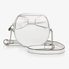 Girls White Bow Shoulder Bag (14cm)