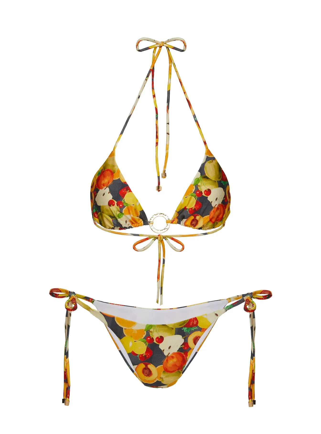 Glora Tie Side Bikini Bottoms Fruit Multi