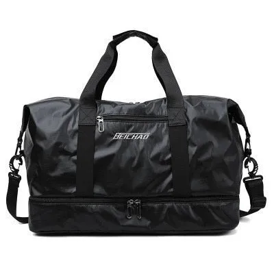 Glossy Gym Bag Dry Wet Travel Fitness Bag For Men & Women