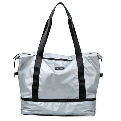 Glossy Gym Bag Dry Wet Travel Fitness Bag For Men & Women