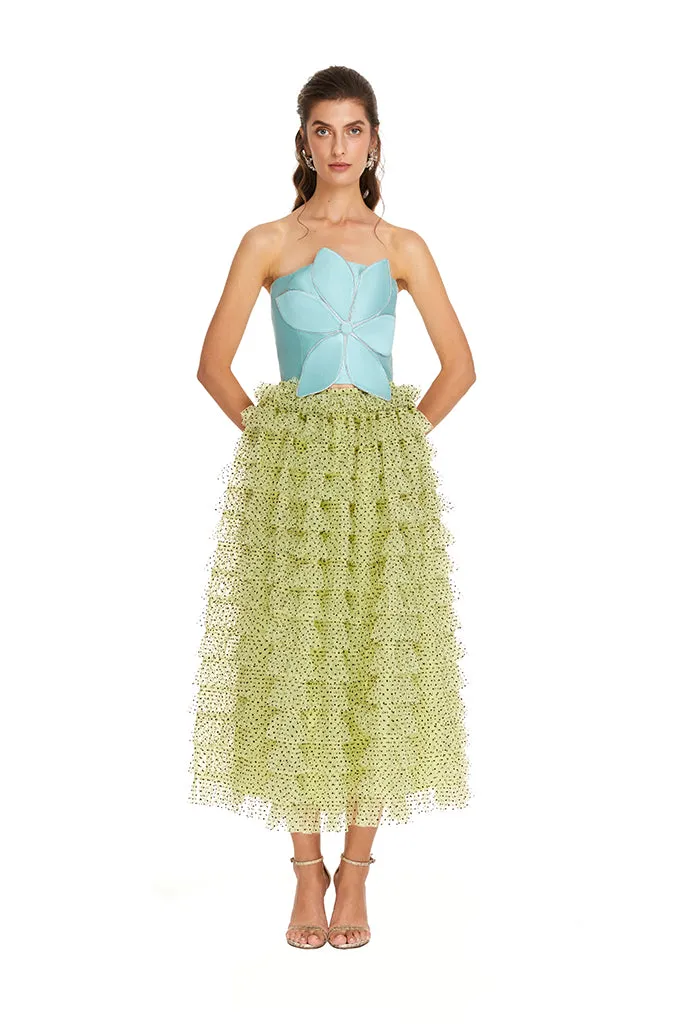 Green Polka Tulle Skirt