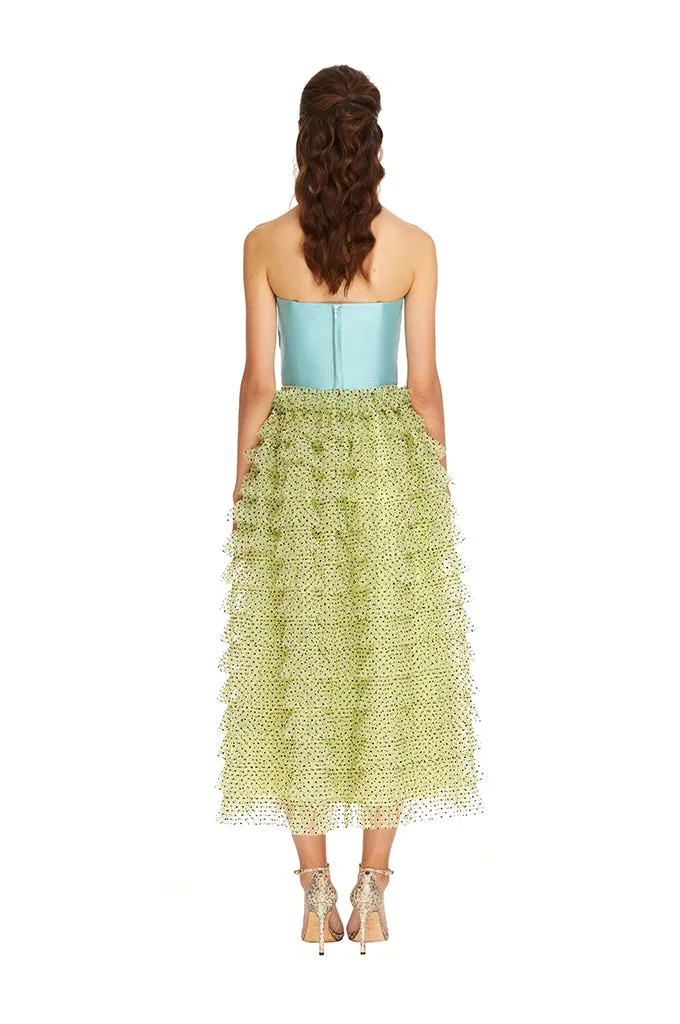 Green Polka Tulle Skirt