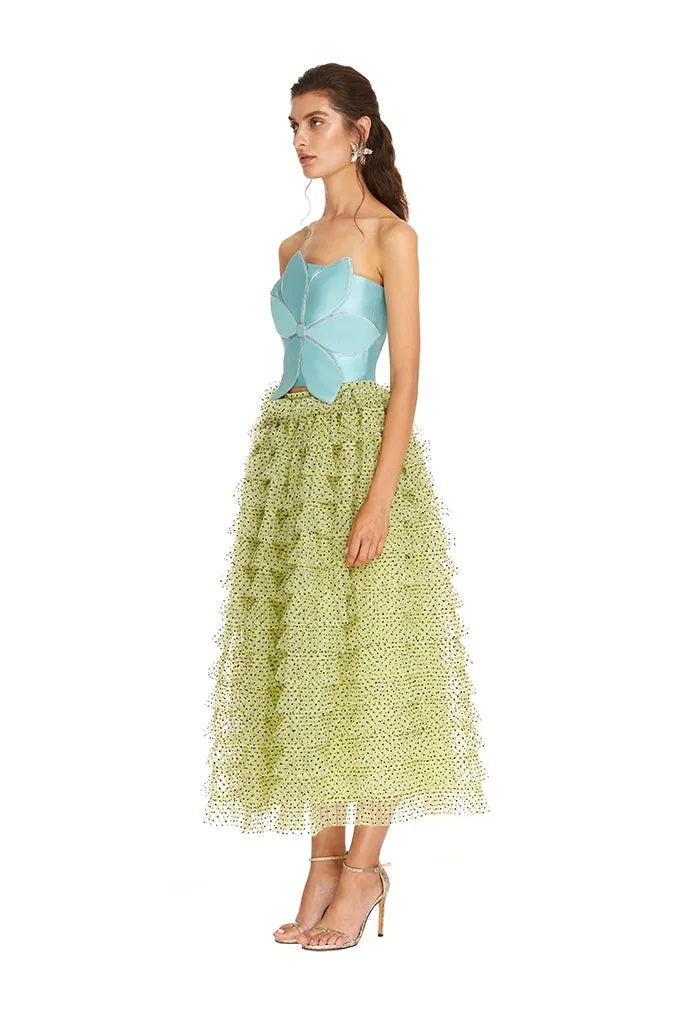 Green Polka Tulle Skirt