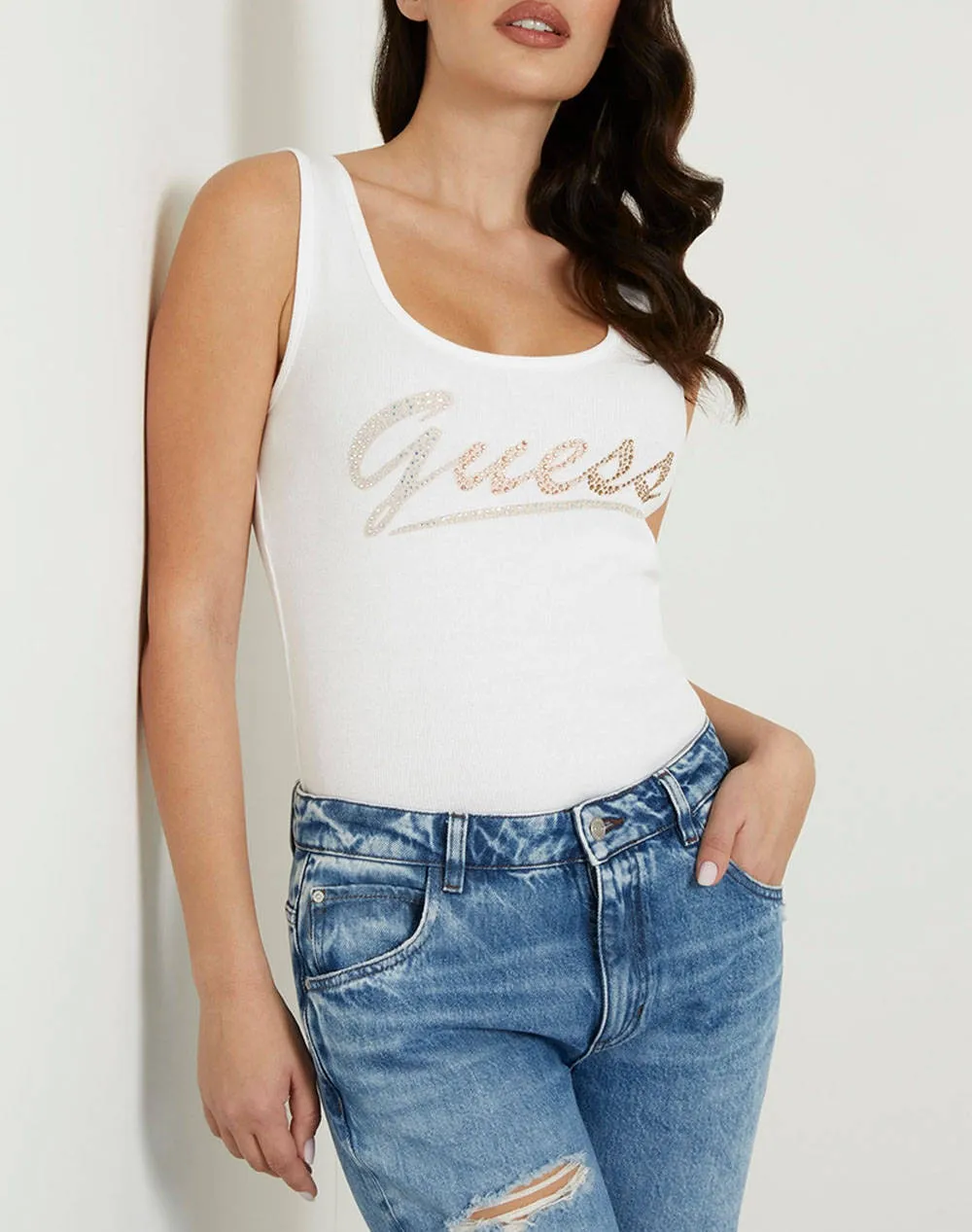 GUESS LOGO TANK TOP WOMEN