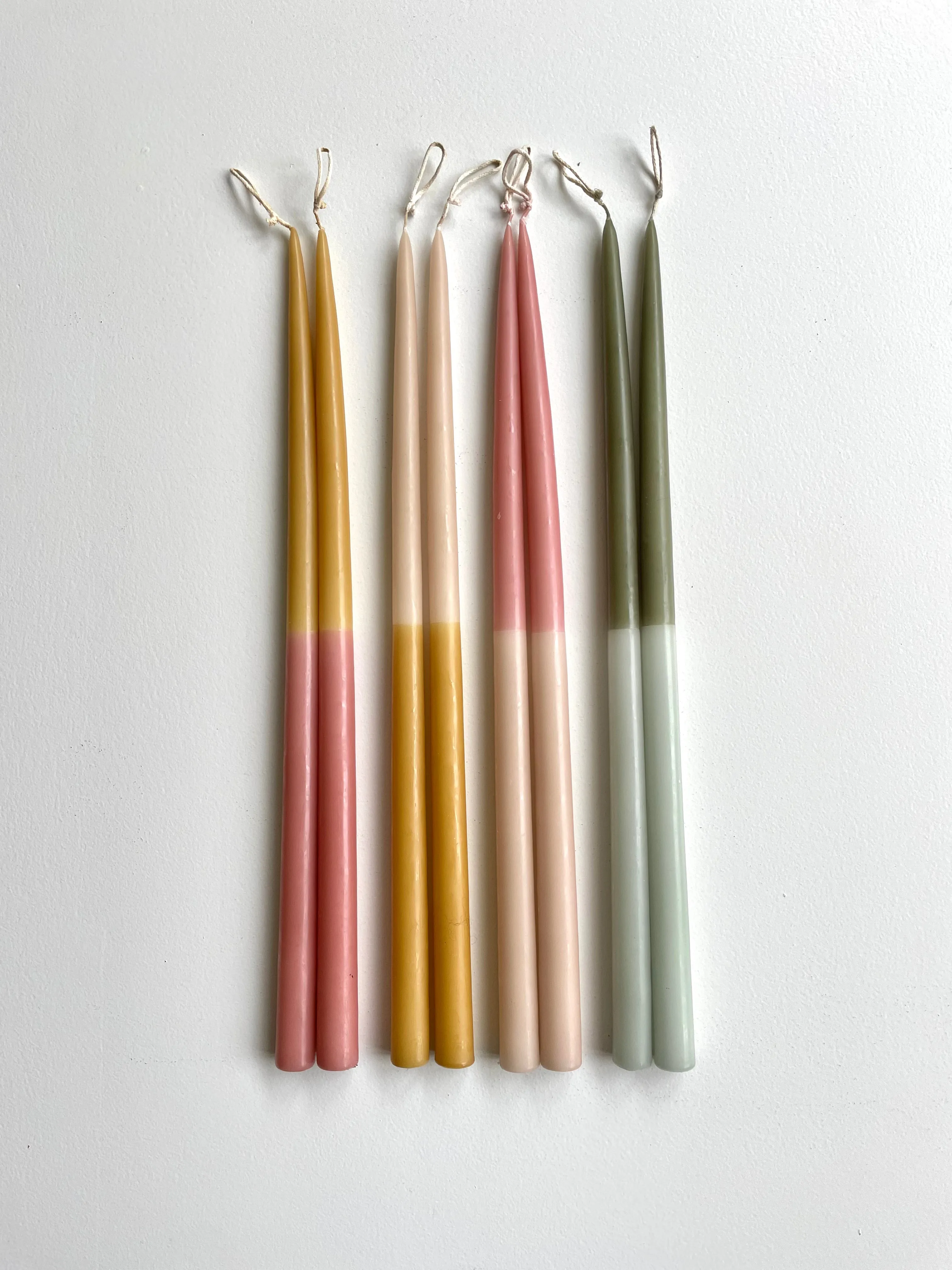 Hand Dipped Beeswax Taper Candles