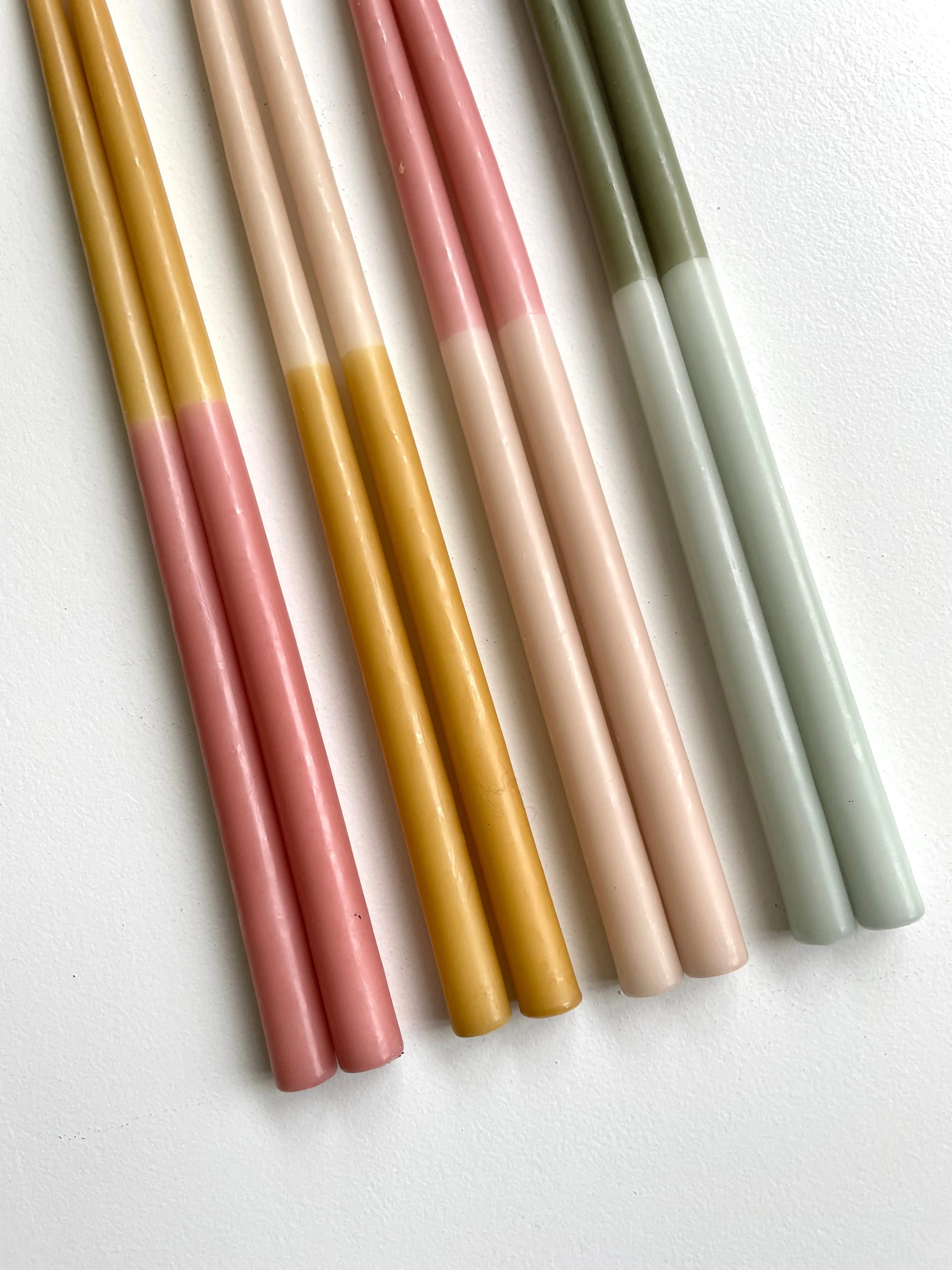 Hand Dipped Beeswax Taper Candles