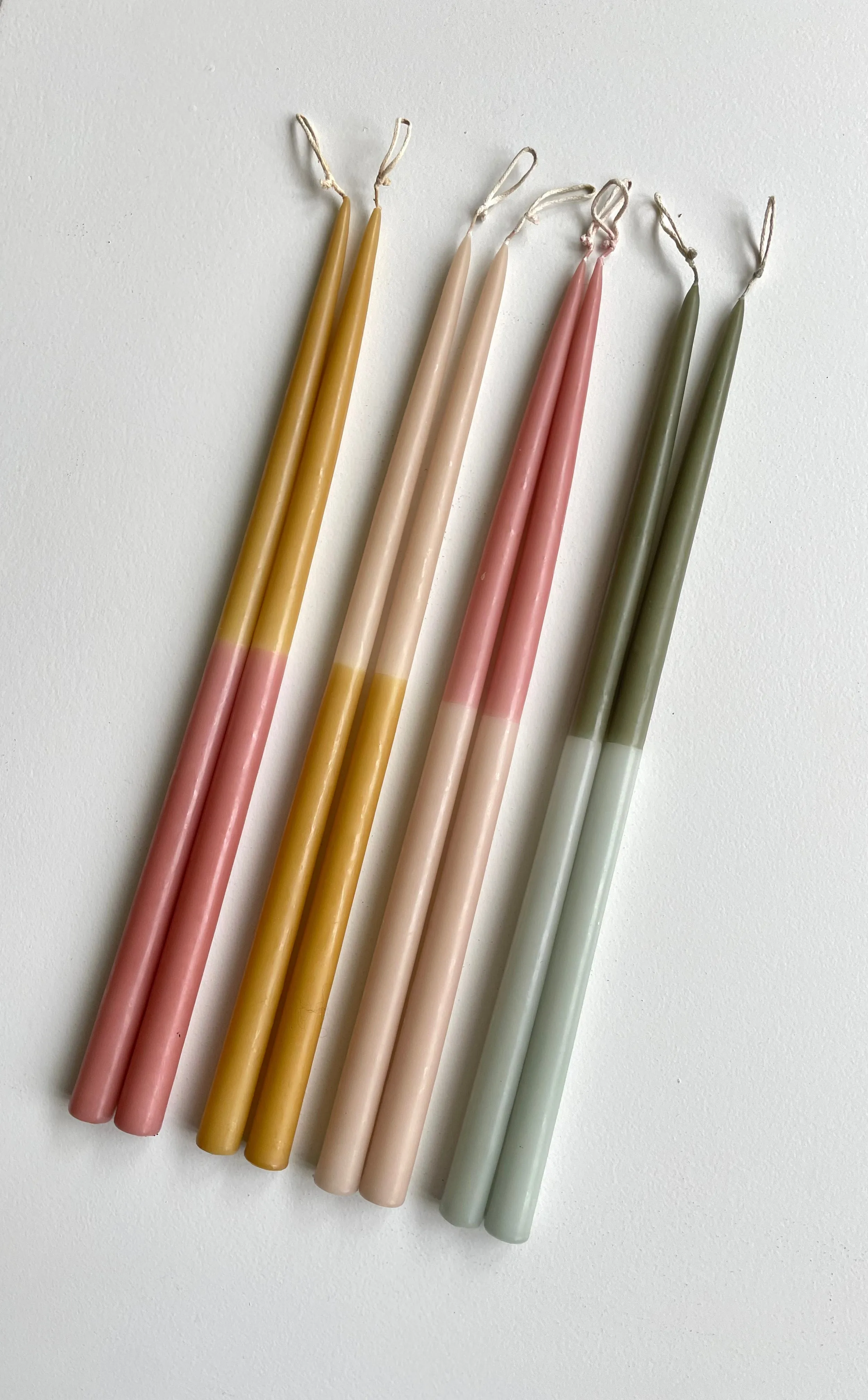 Hand Dipped Beeswax Taper Candles