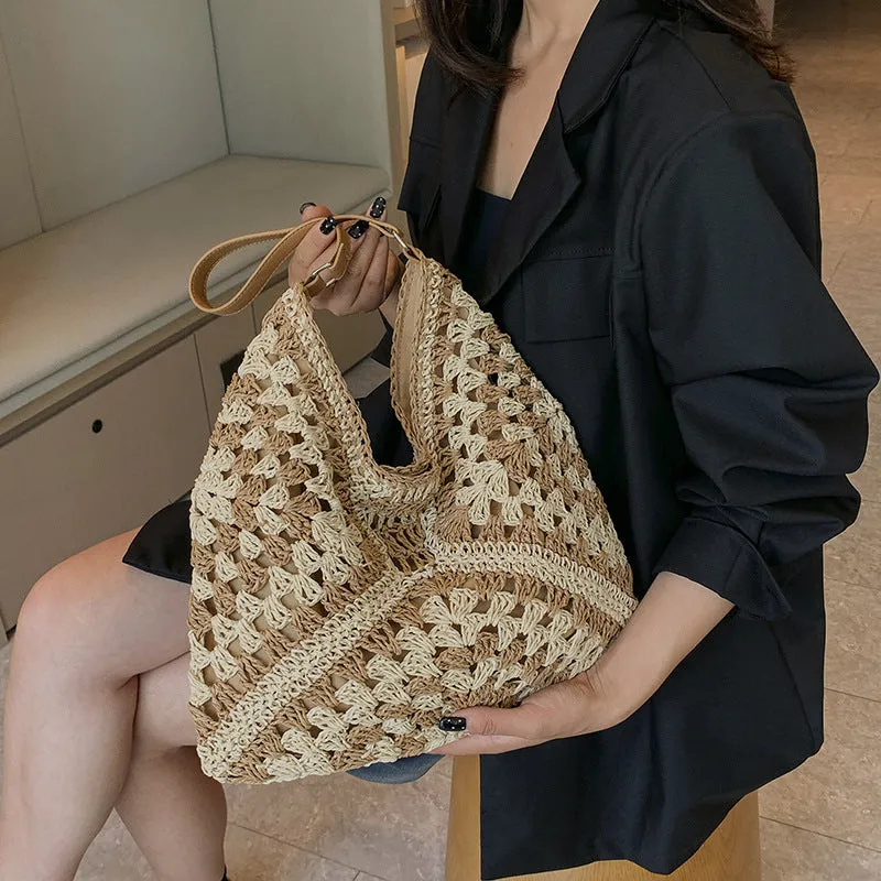 Handmade Straw Shoulder Bag