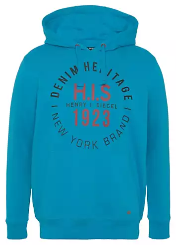 H.I.S Brand Print Hoodie | Grattan