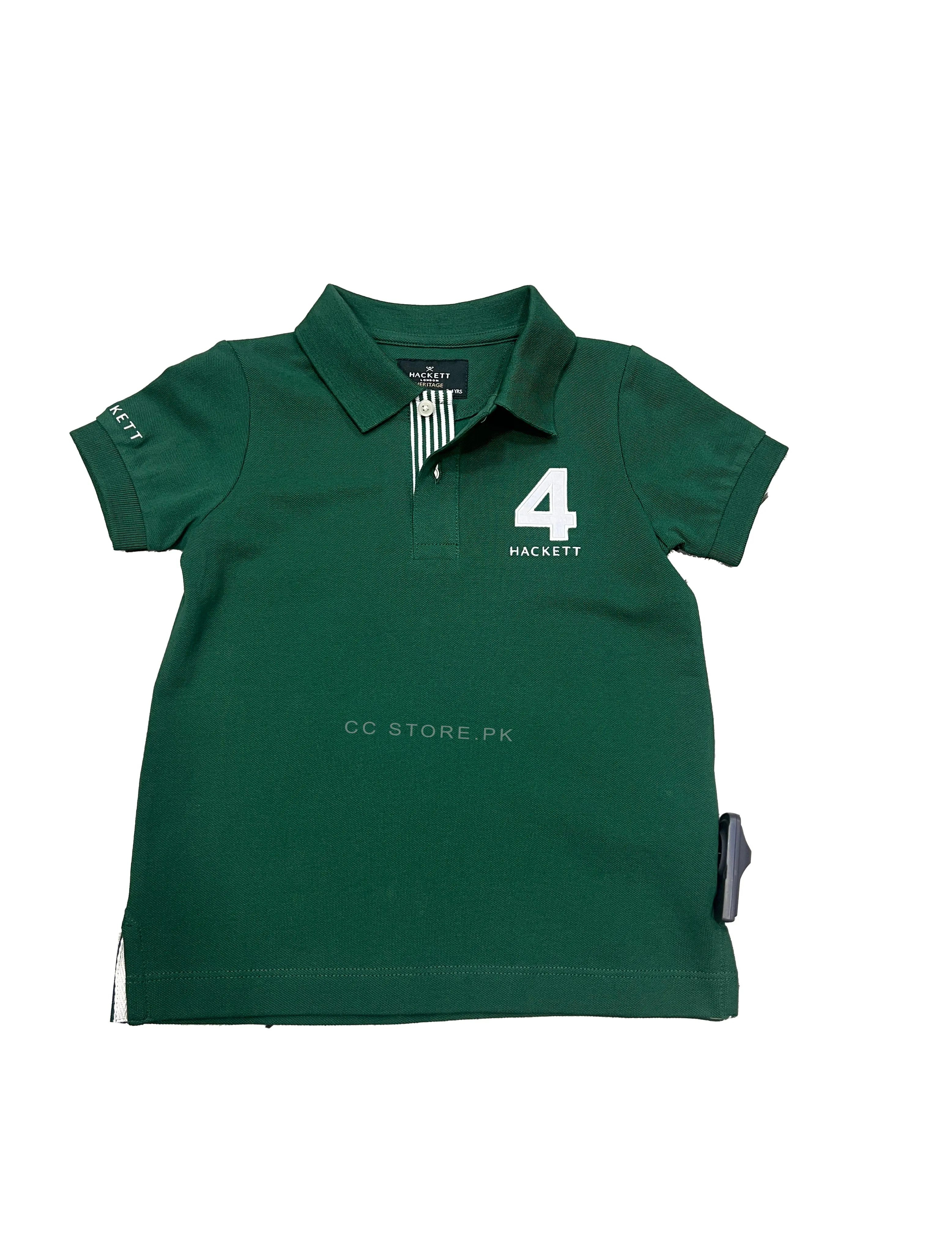 HKT Kids Number Logo Green Polo