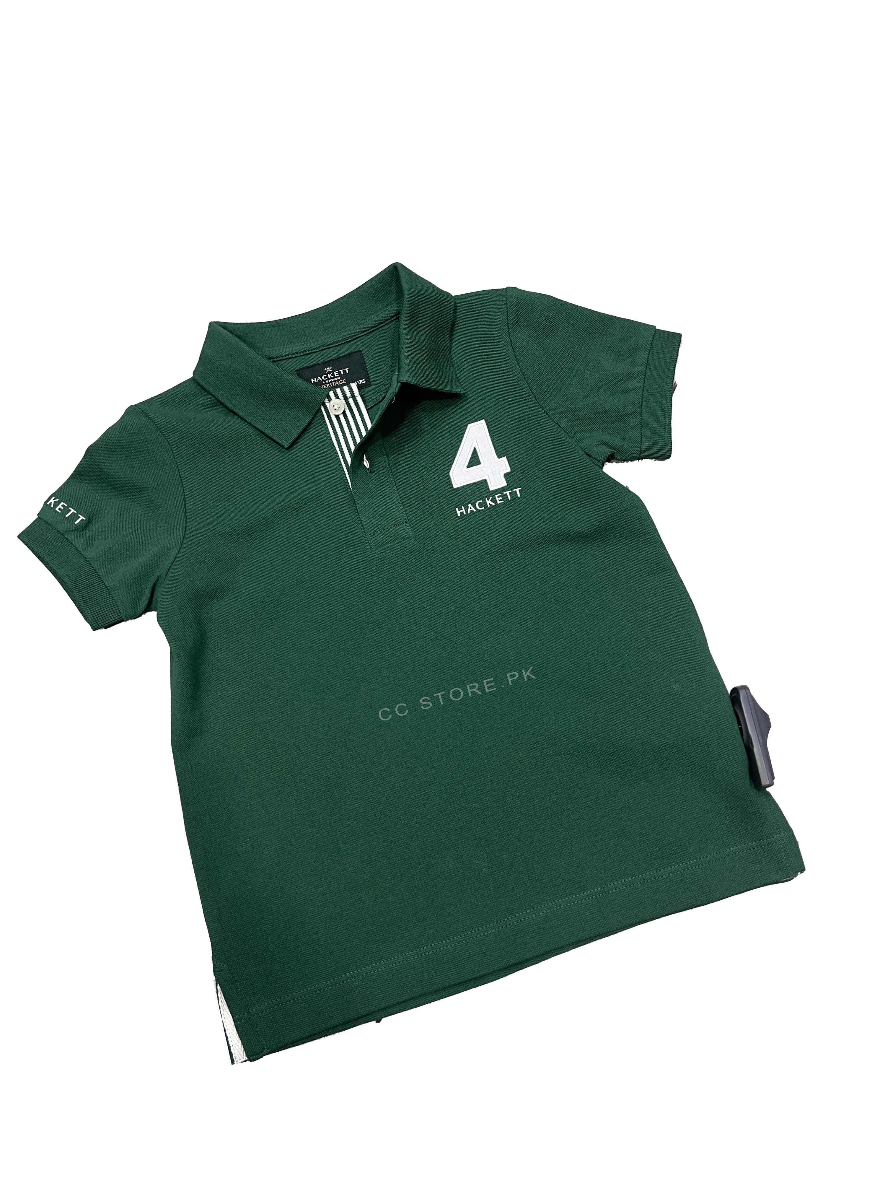 HKT Kids Number Logo Green Polo