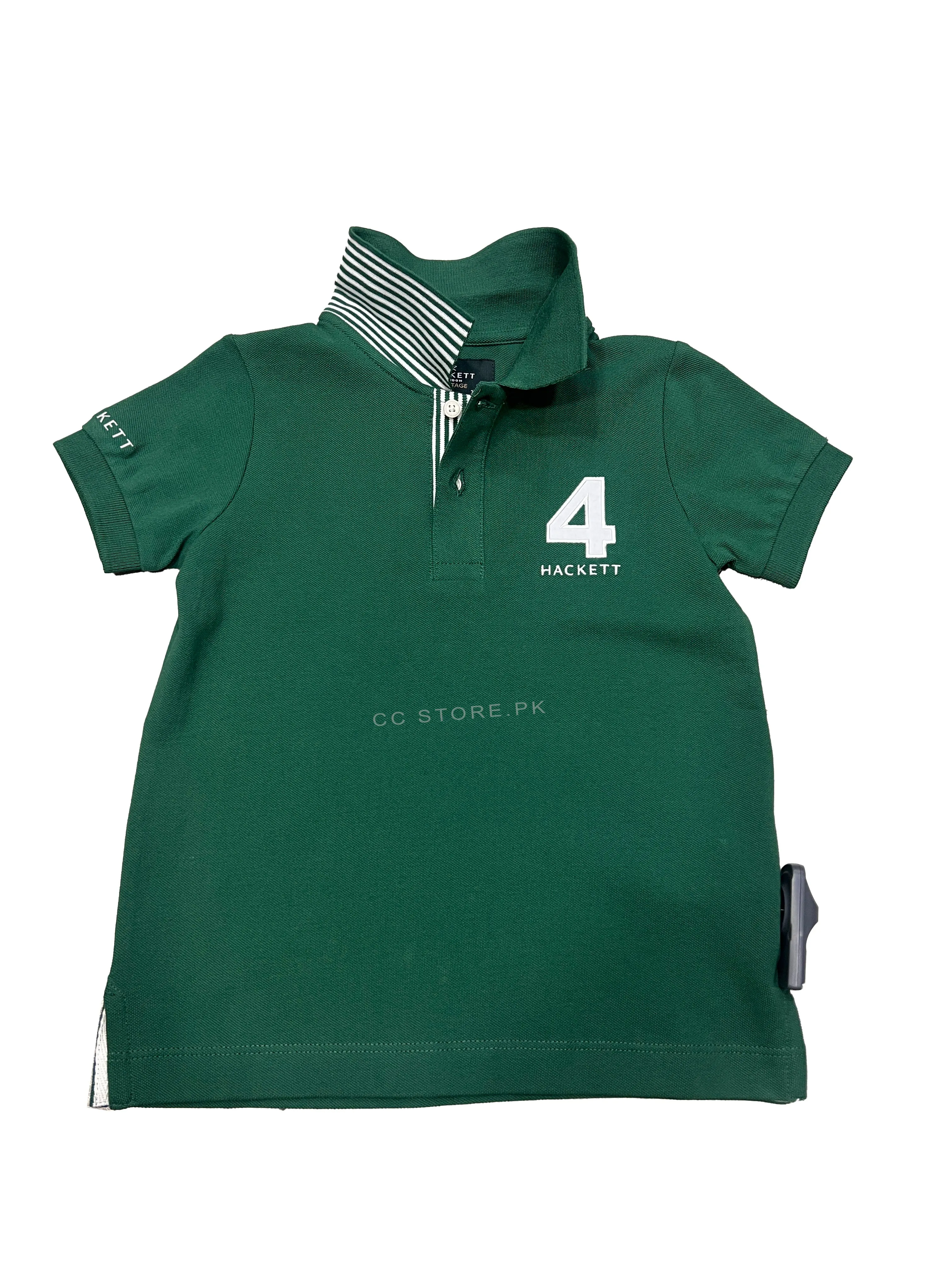 HKT Kids Number Logo Green Polo