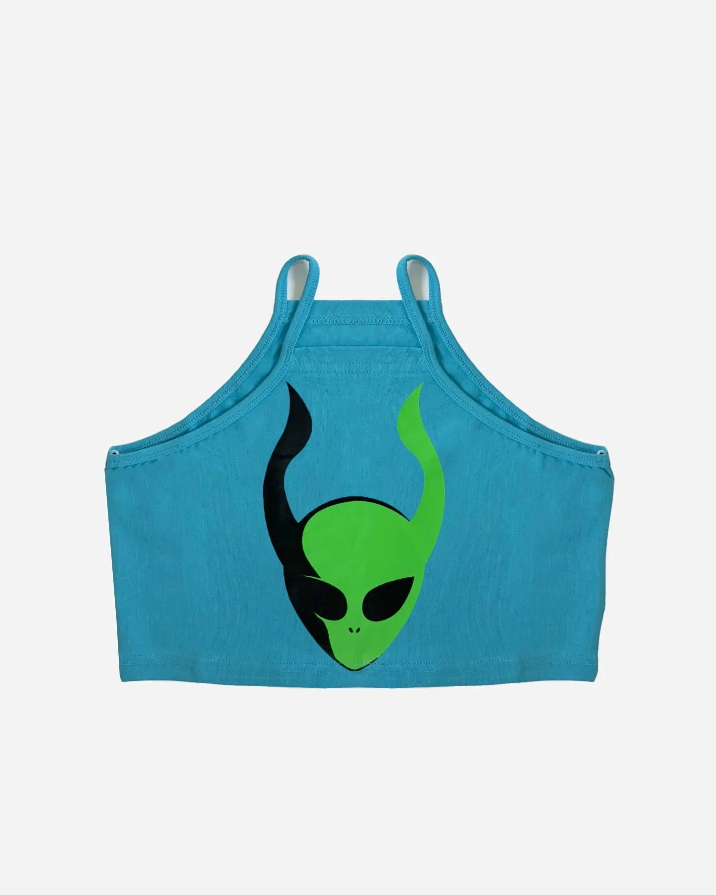 INVASION TANK CROP TOP TURQUOISE