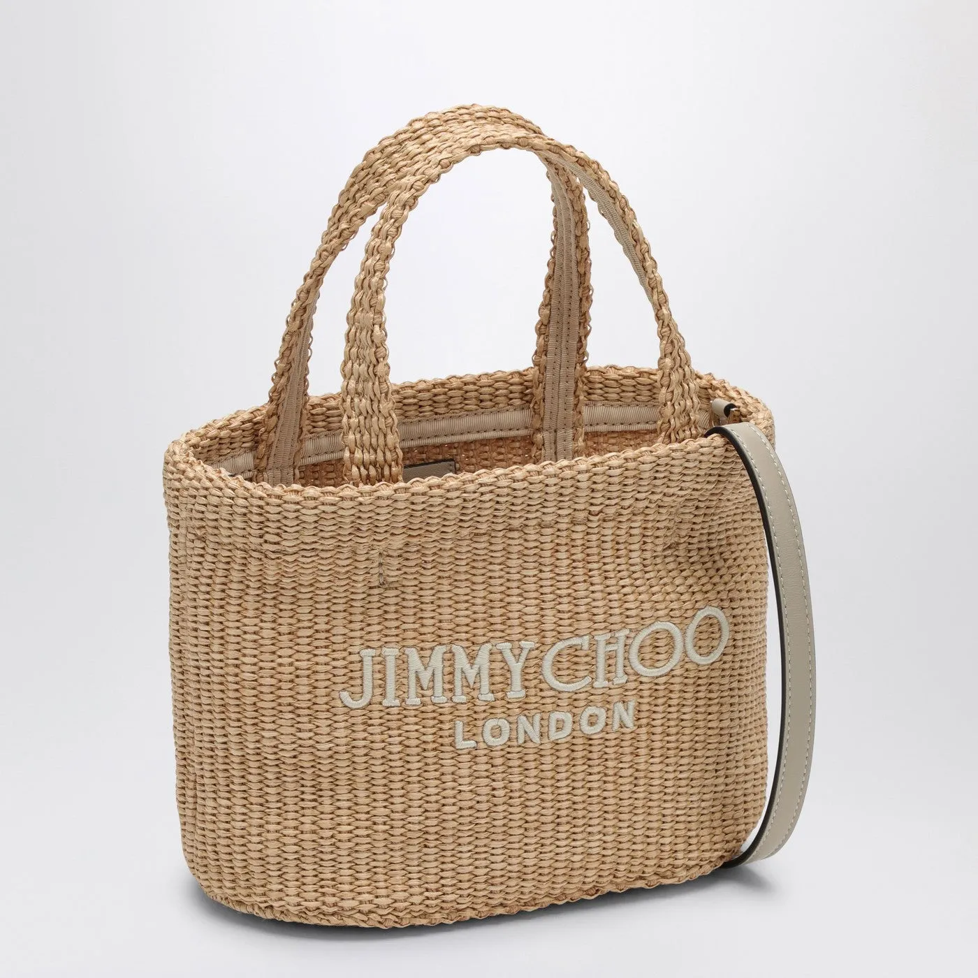 Jimmy Choo    Jimmy Choo Small Beach Tote East West In Natural Rafia