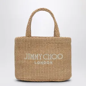 Jimmy Choo    Jimmy Choo Small Beach Tote East West In Natural Rafia