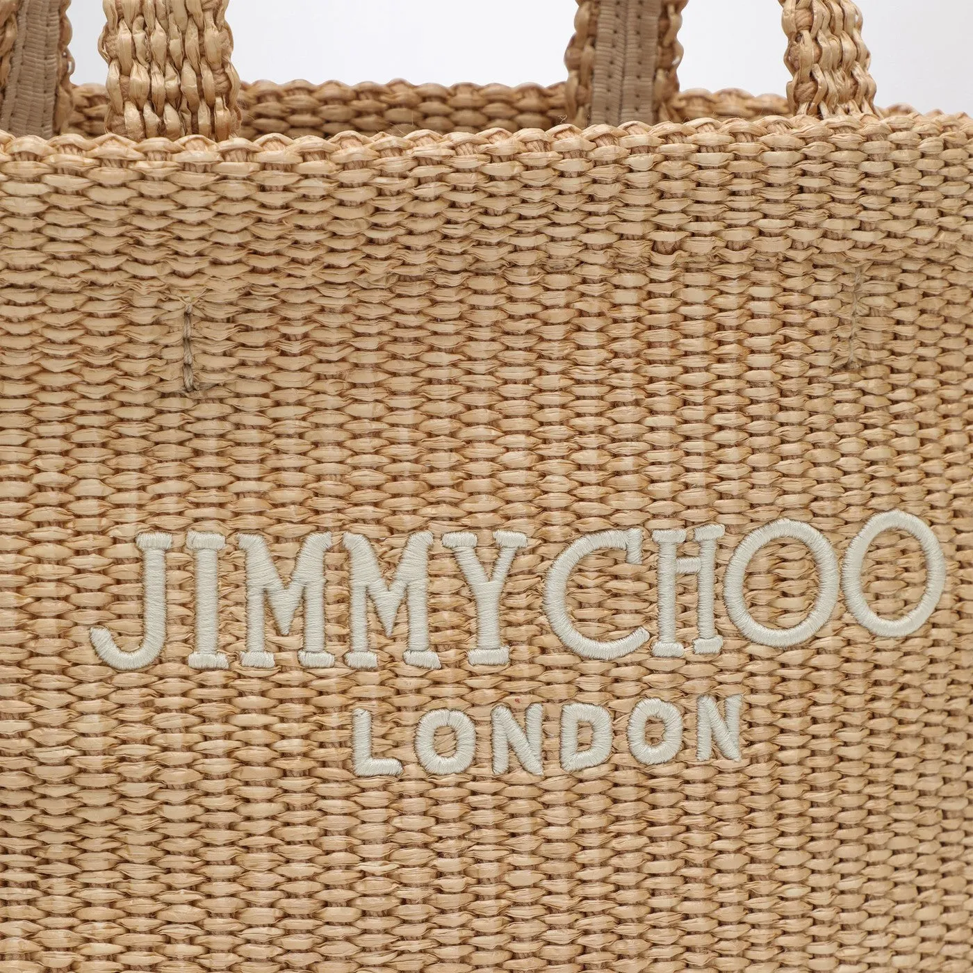 Jimmy Choo    Jimmy Choo Small Beach Tote East West In Natural Rafia