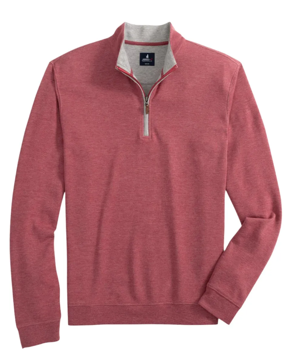 Johnnie-O Sully Quarter-Zip Pullover in Merlot