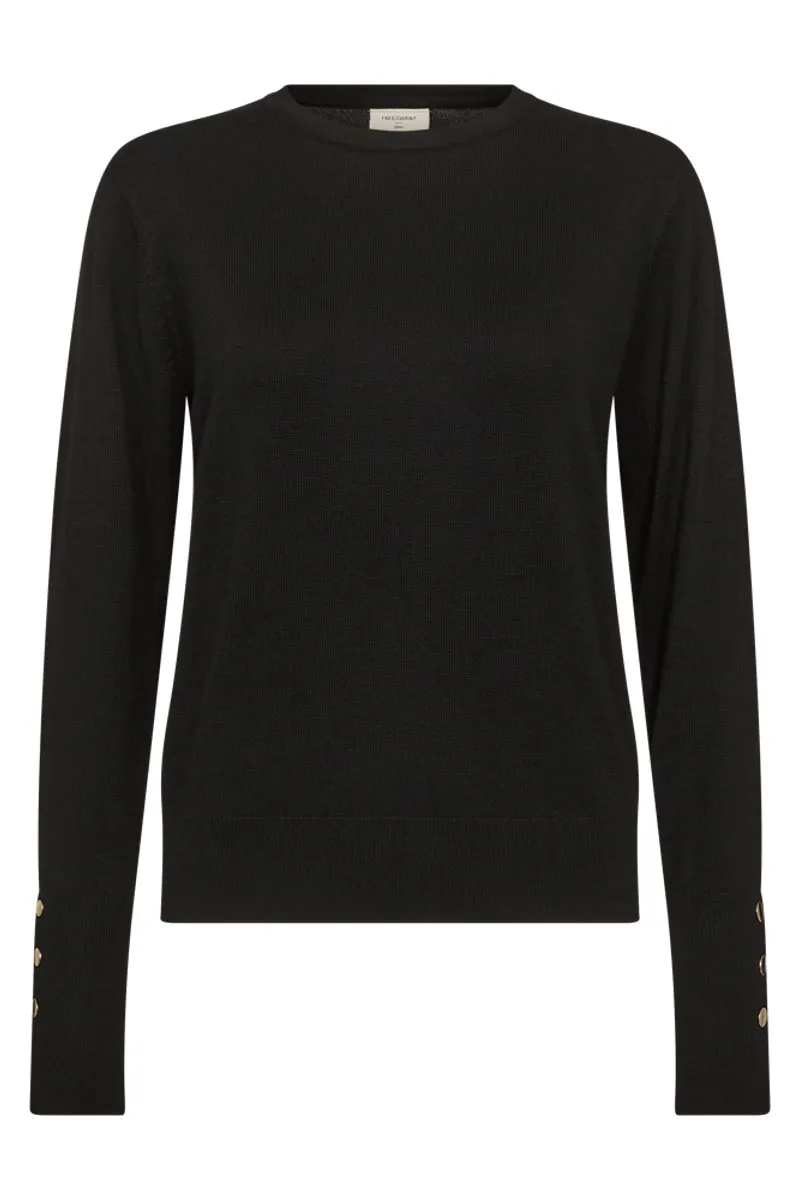 Katie Pullover | Black | Strik fra Freequent