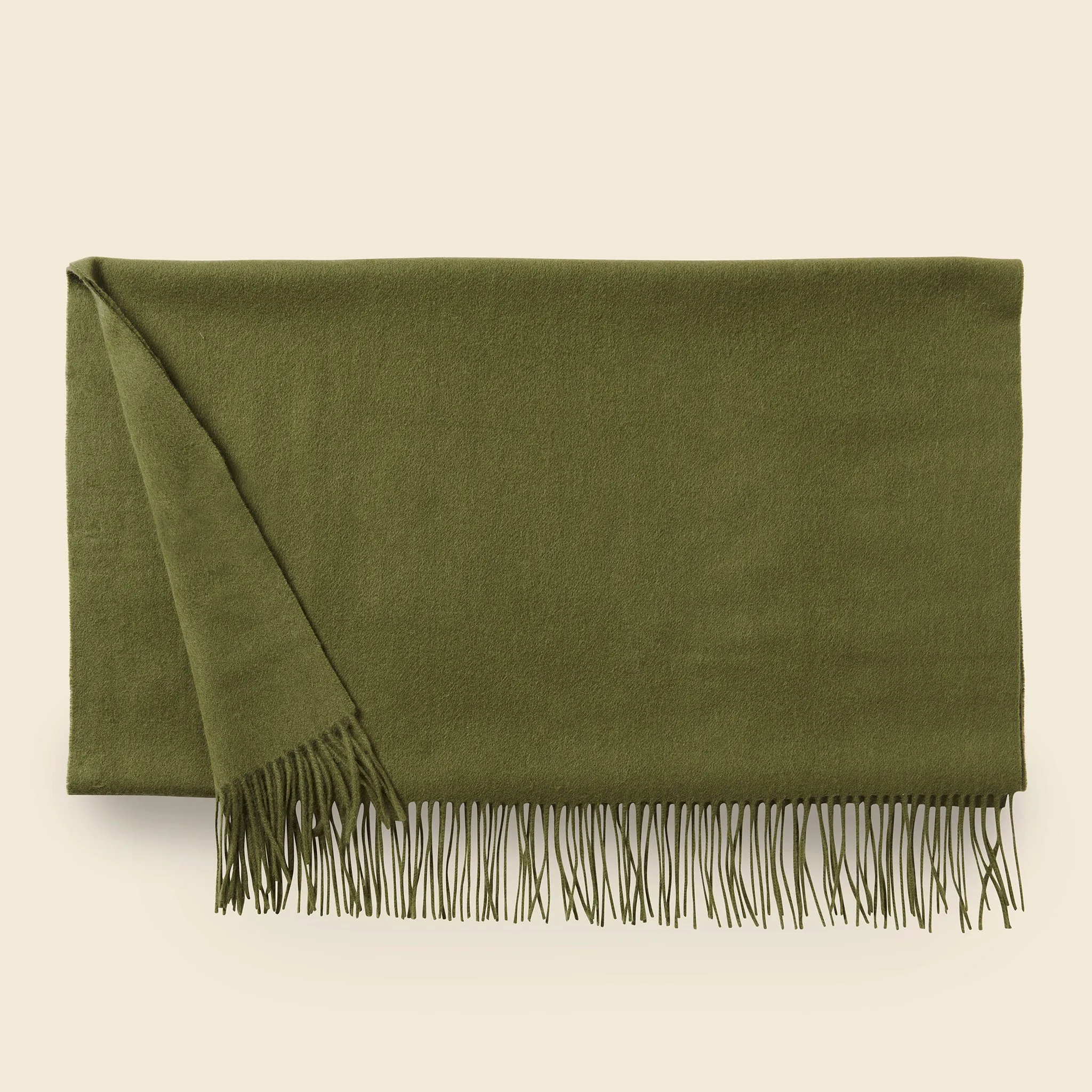 Lambswool Knee Blanket - Olive