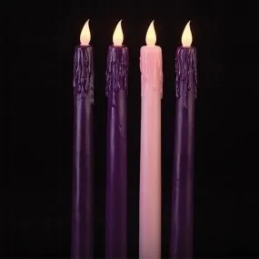 LED Advent Candles, set of 4, 10H