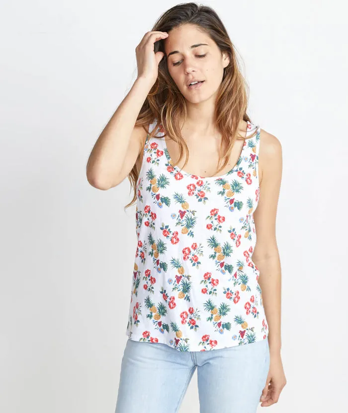 Logan Tank in Pineapple Floral