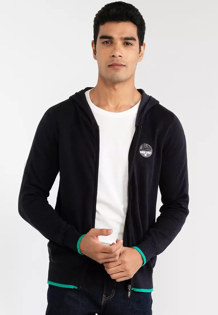 Lois LOIS MT6 FULL-ZIP KNITTED HOODIE