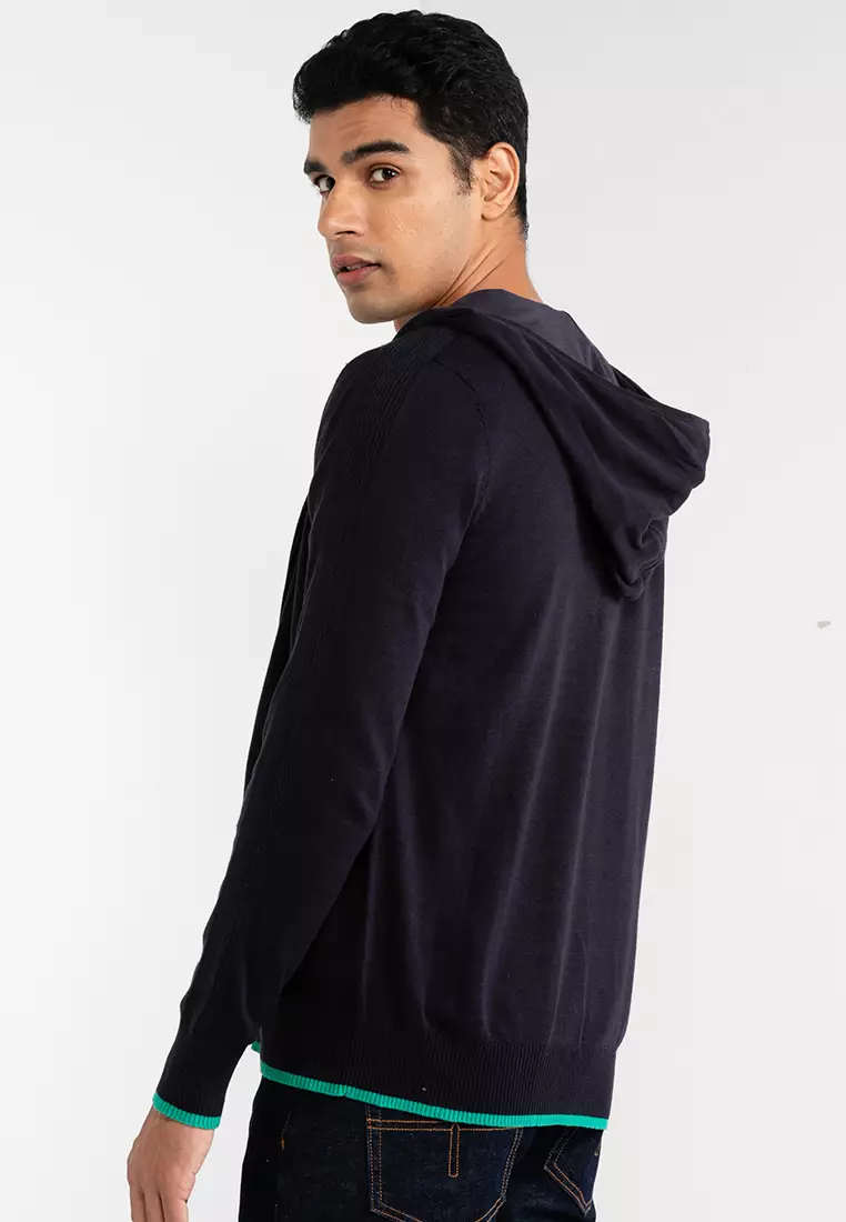 Lois LOIS MT6 FULL-ZIP KNITTED HOODIE