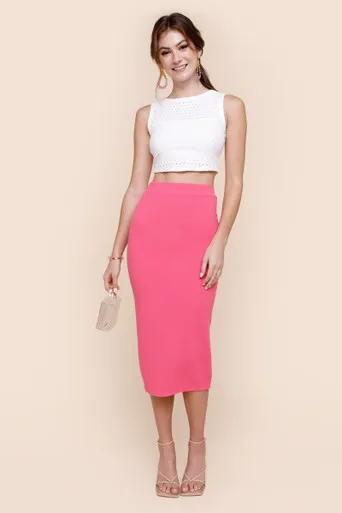 Lori Fitted Ribbed Terry Skirt