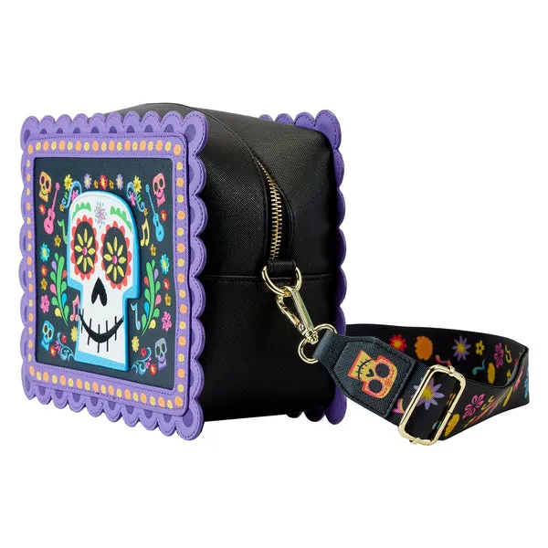 Loungefly x Pixar Coco Miguel Floral Skull  Crossbody Handbag