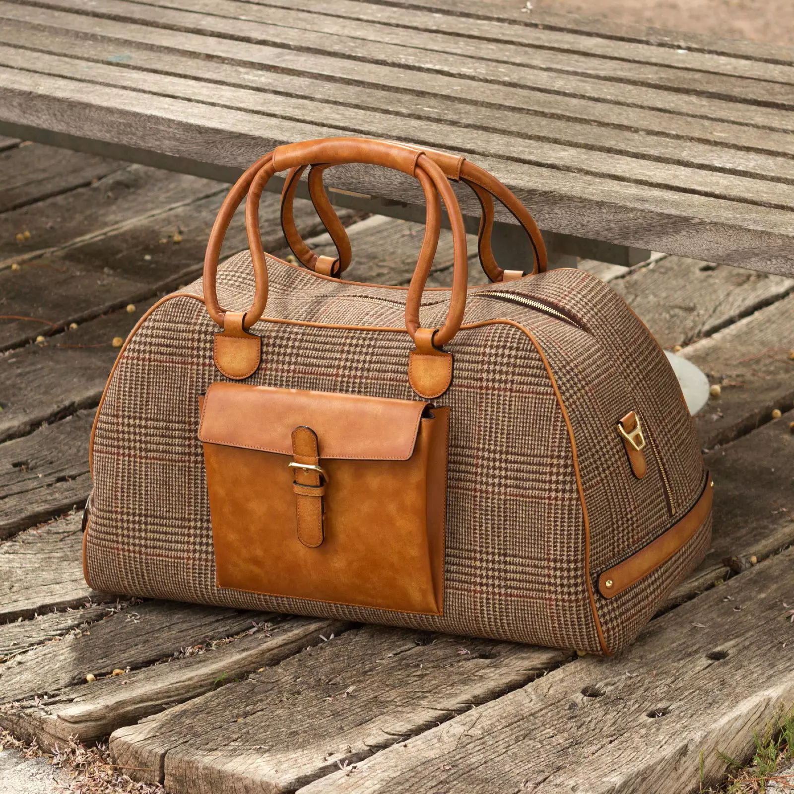 --Luxury Leathergoods Travel Duffle Bag-