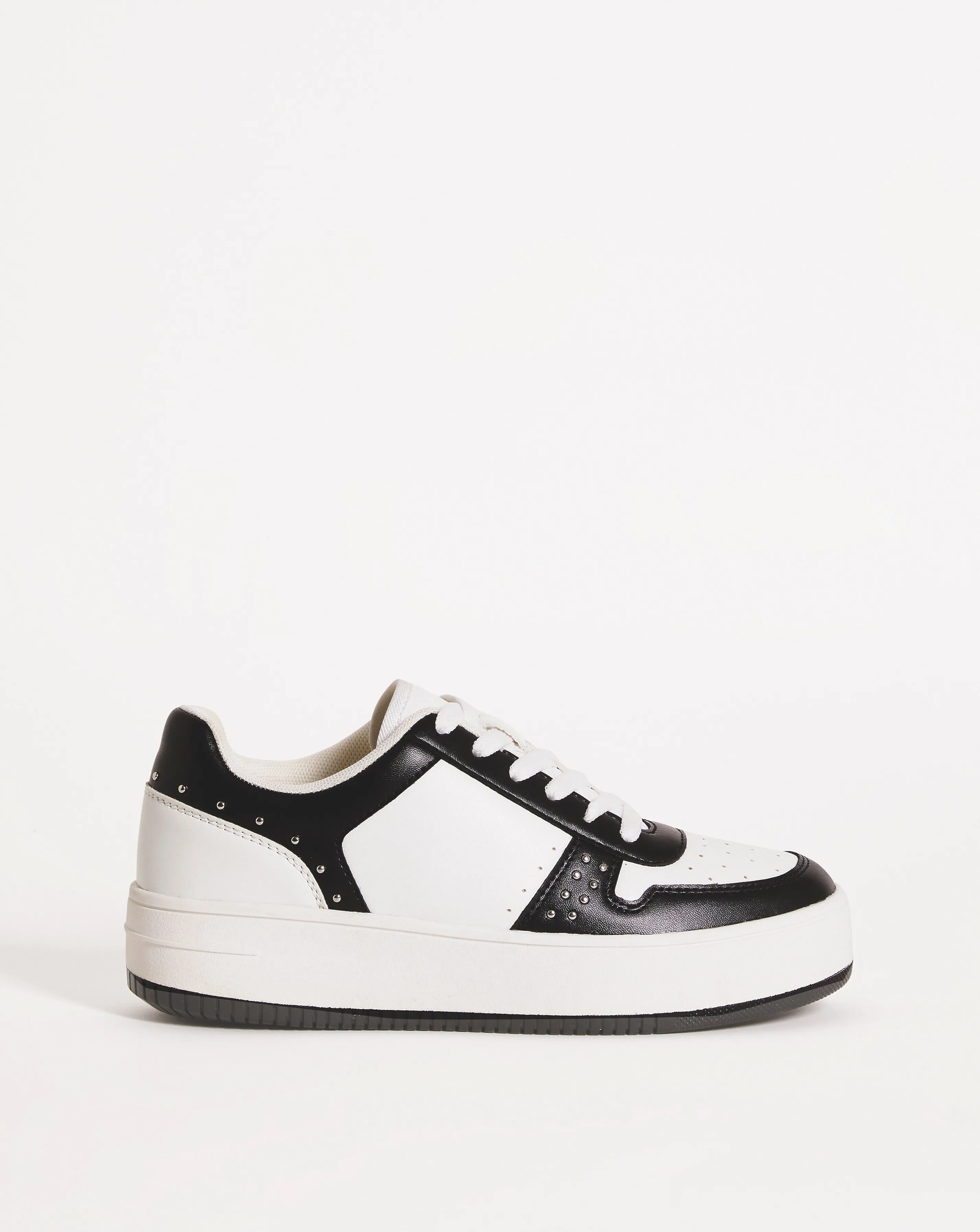 Maha Colour Block Studded Trainers Wide Fit | Simply Be