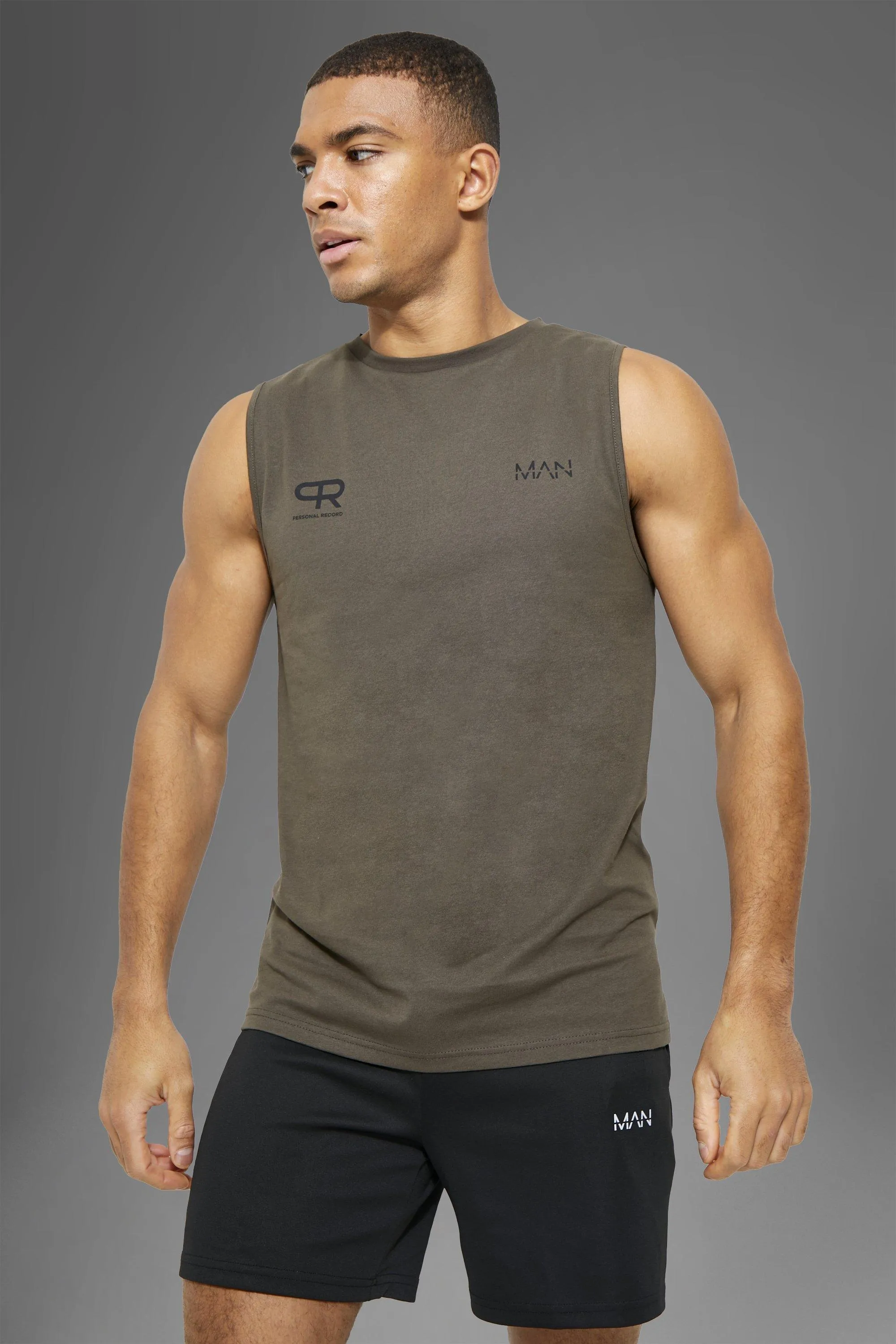 Man Active Gym Logo Tank