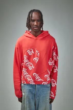 Men Coca Cola Swirl Hoodie Knit