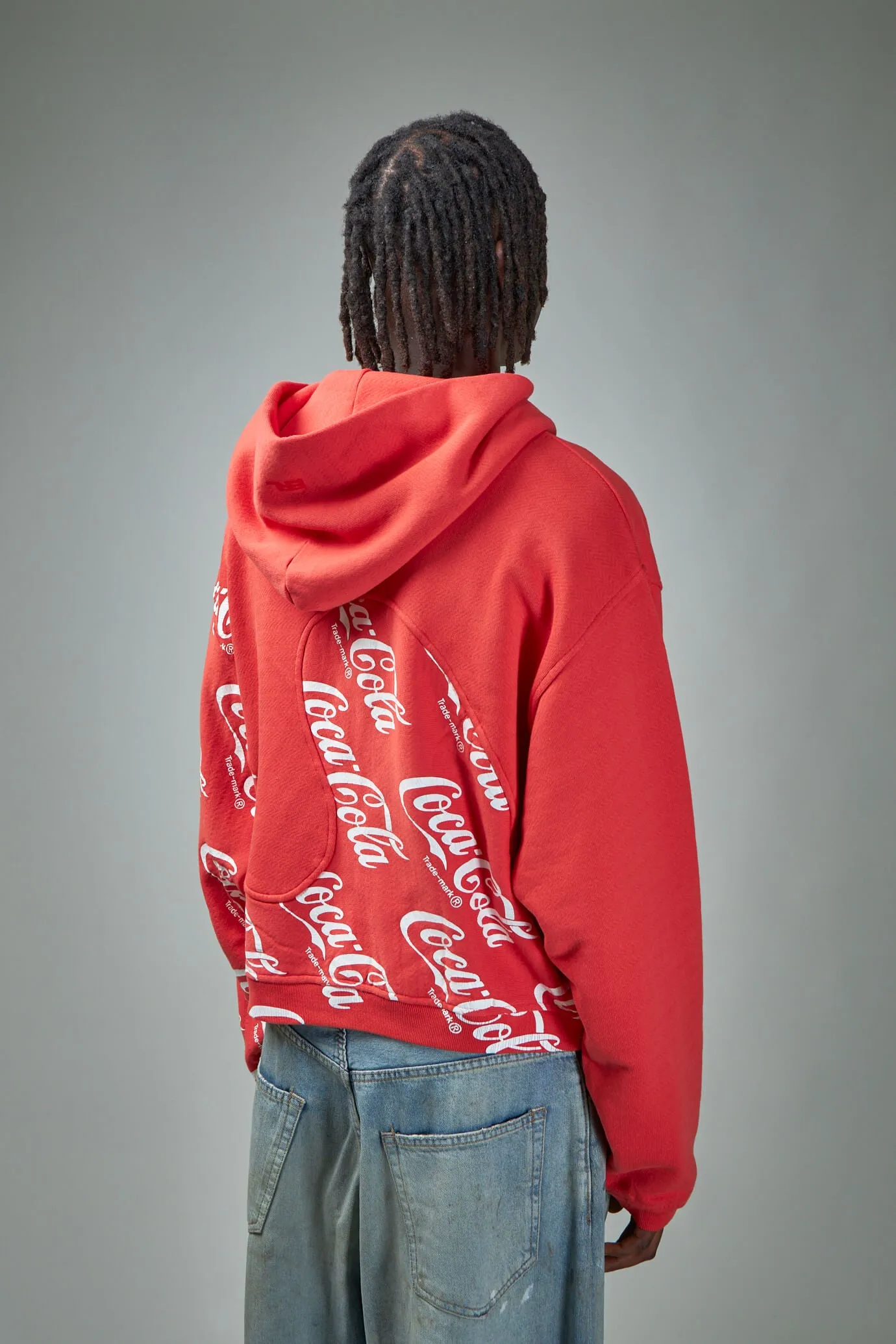 Men Coca Cola Swirl Hoodie Knit