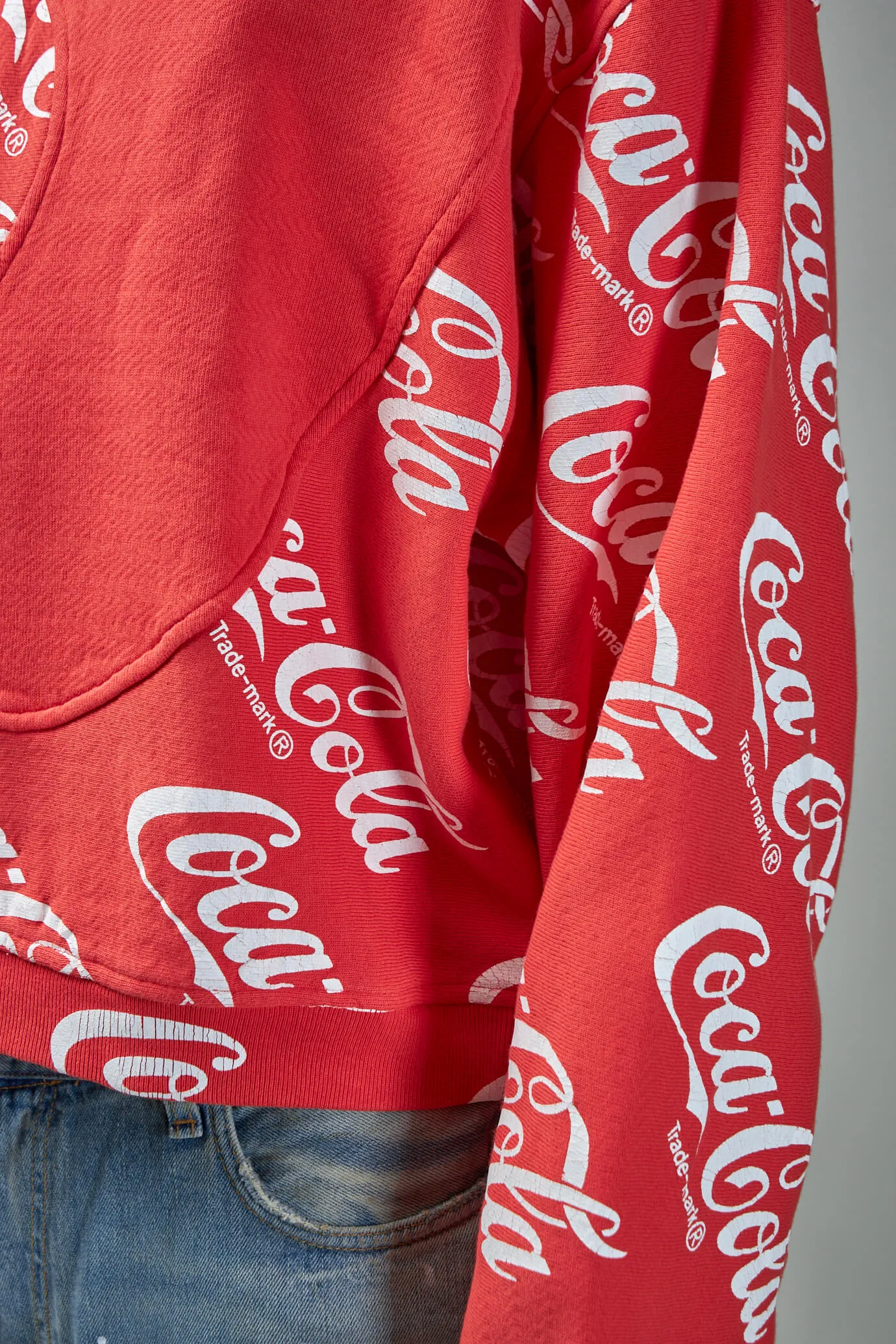 Men Coca Cola Swirl Hoodie Knit