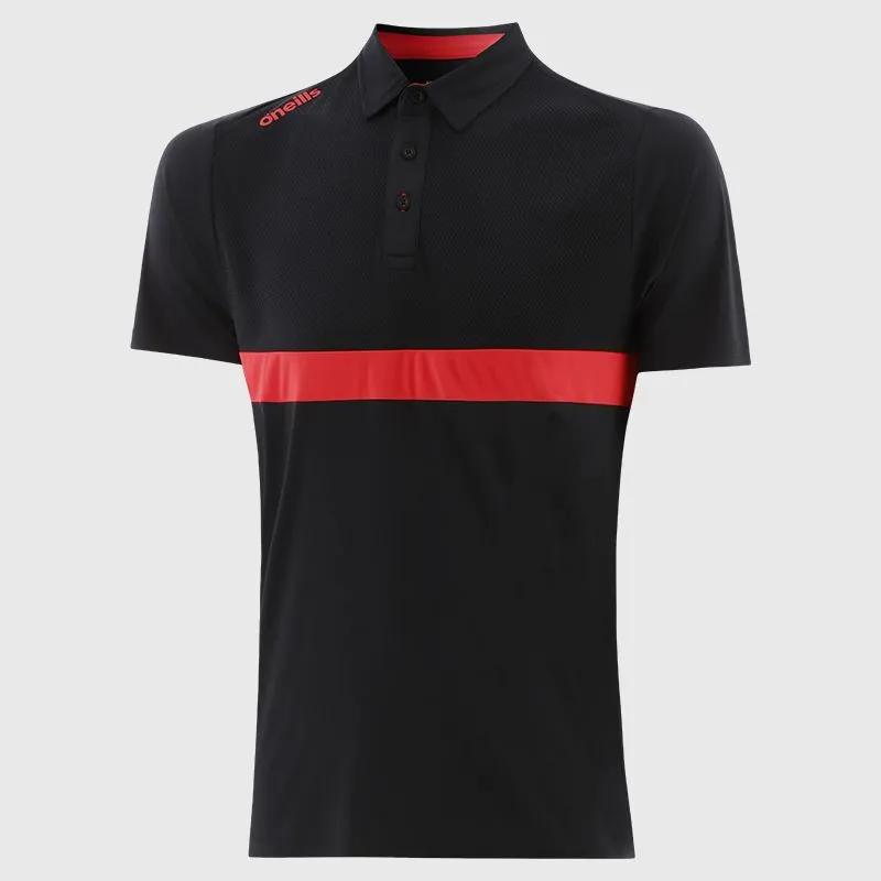 Men's Aspire Polo Shirt Black / Red