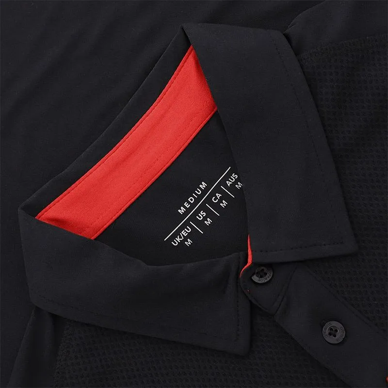 Men's Aspire Polo Shirt Black / Red