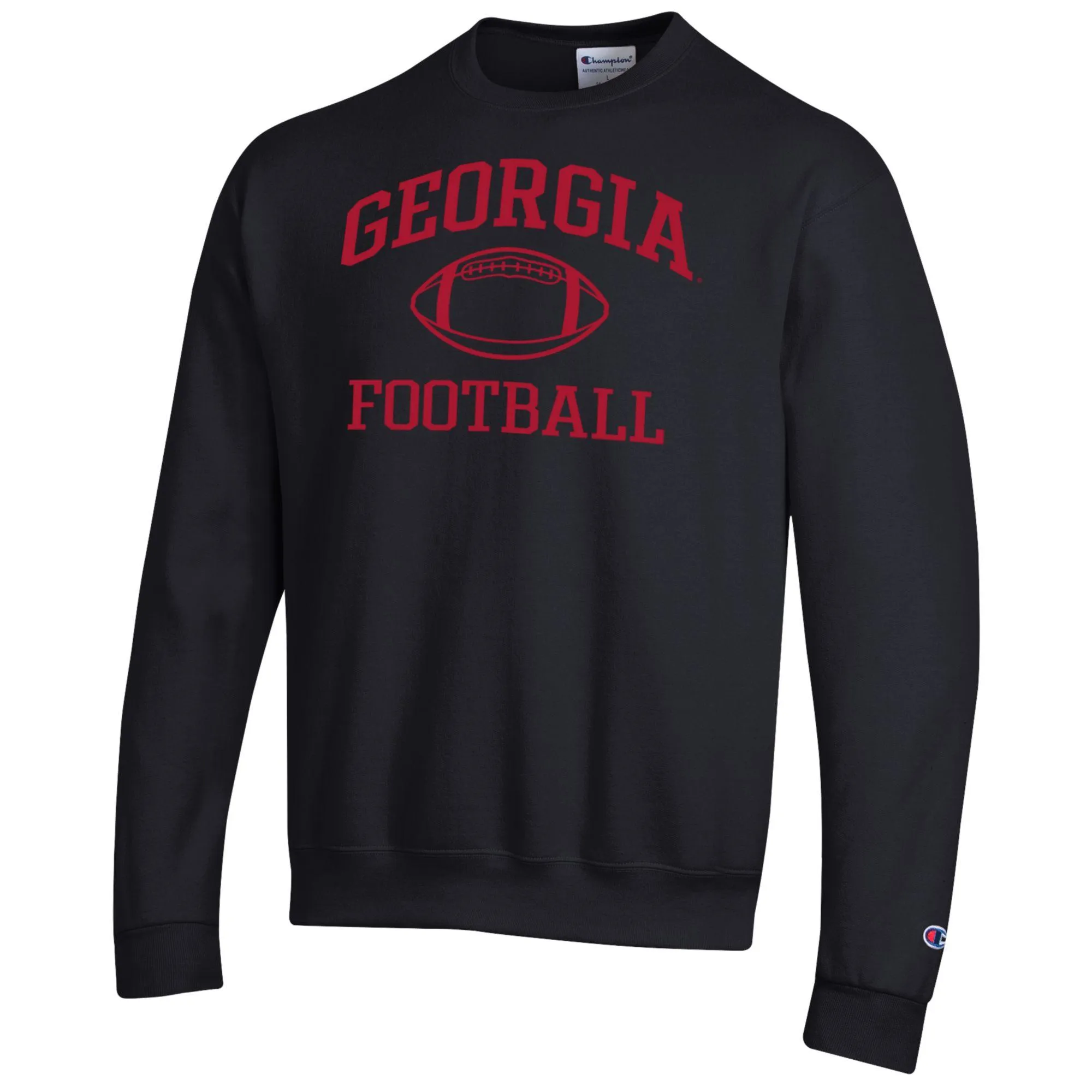 Men's Champion Black Georgia Bulldogs Football Icon Pullover Sweatshirt