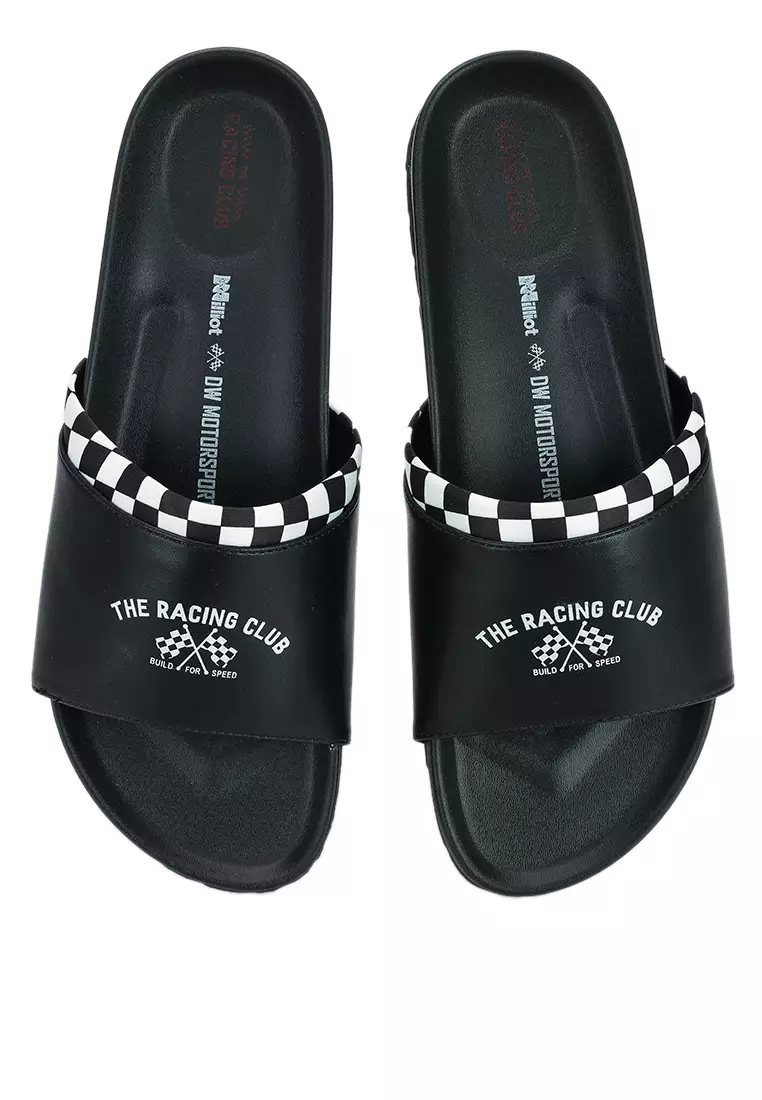 Milliot DW Motorsport x Milliot The Checkered Flags Open Toe Sandals