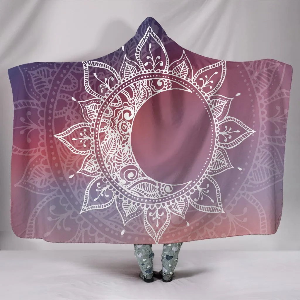 Moon Mandala Hooded Blanket