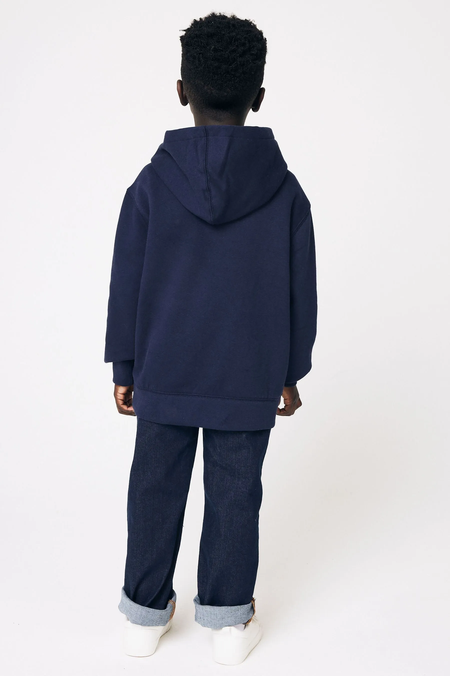 Navy Blue Logo Overhead Hoodie (4-13yrs)