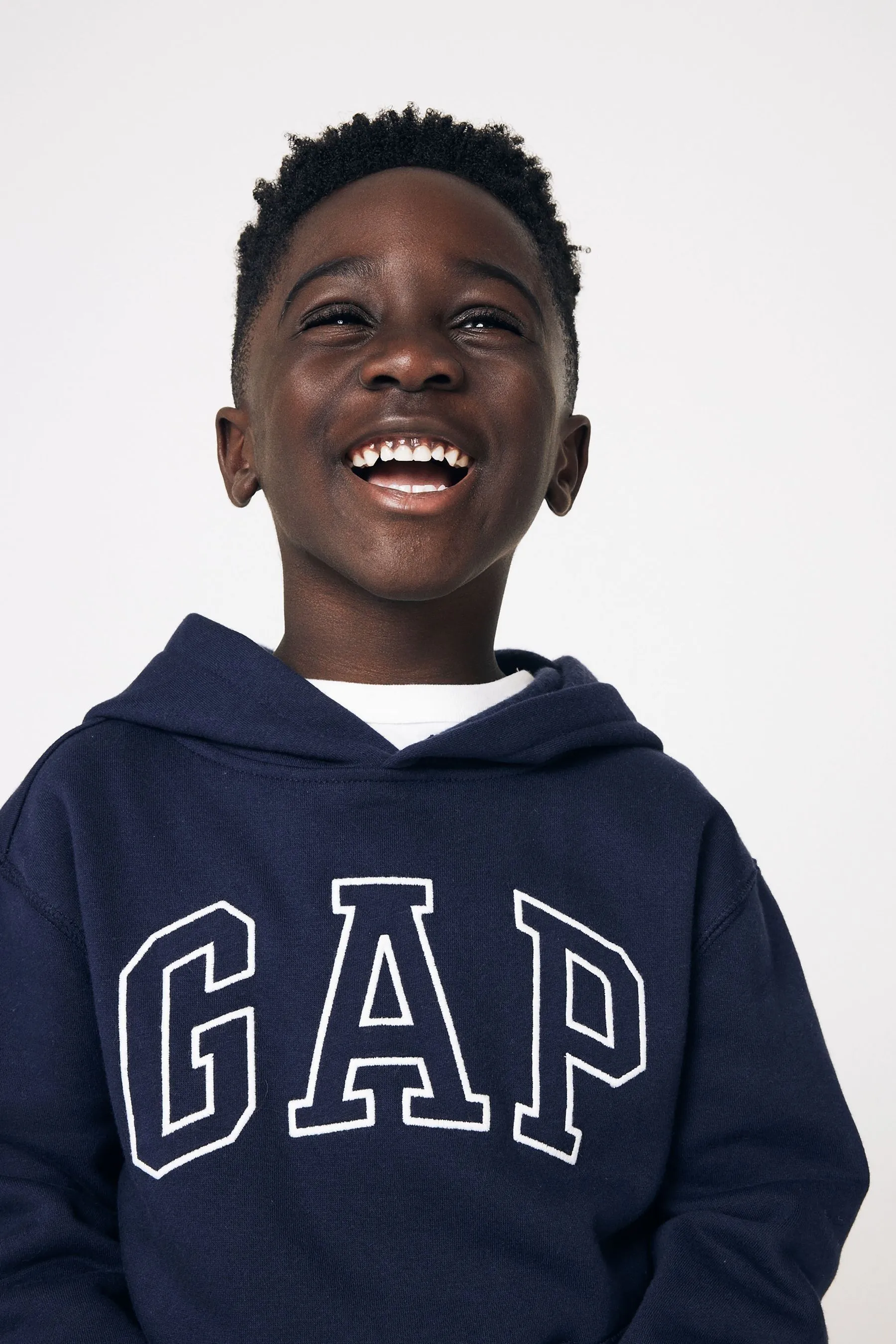 Navy Blue Logo Overhead Hoodie (4-13yrs)