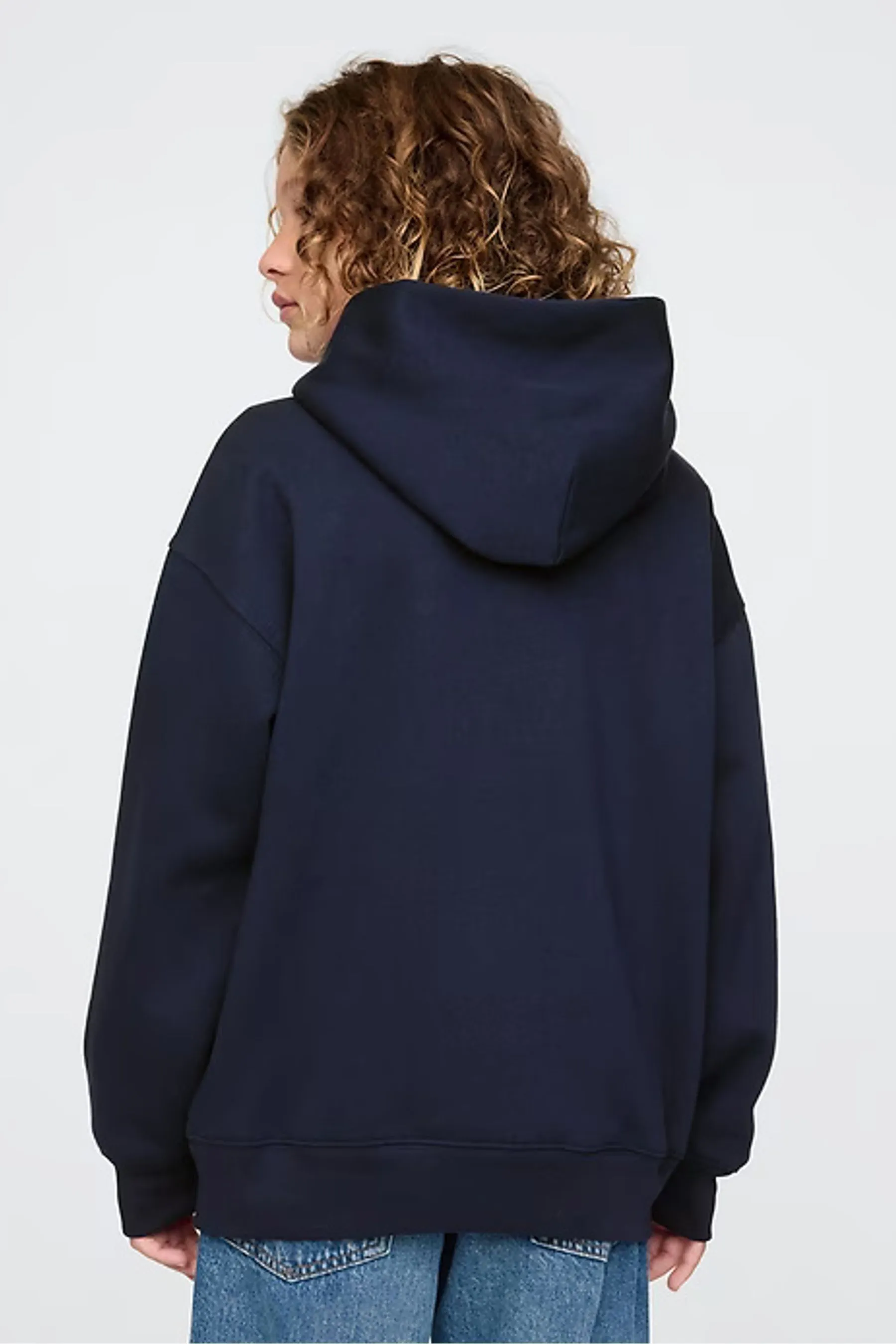 Navy Blue Logo Overhead Hoodie (4-13yrs)