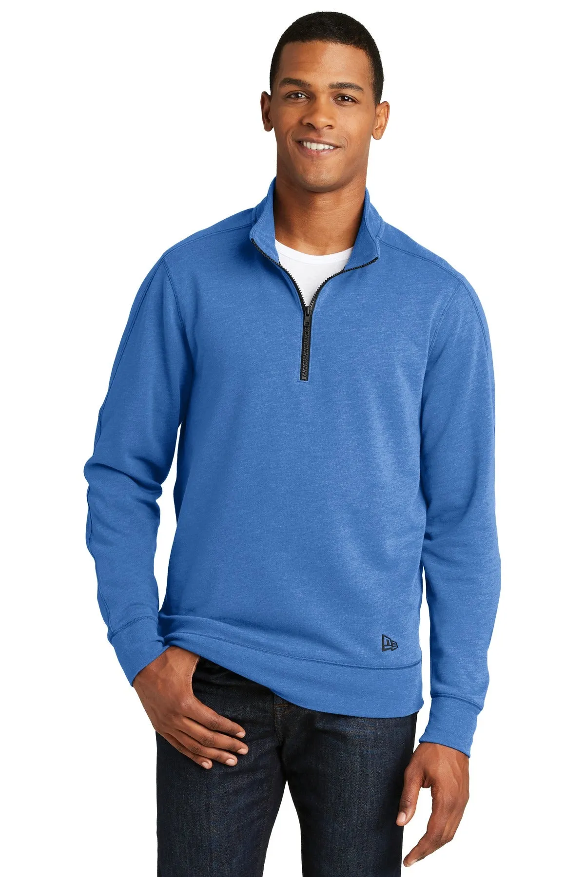 New Era Men's Tri-Blend Fleece 1/4-Zip Pullover. NEA512