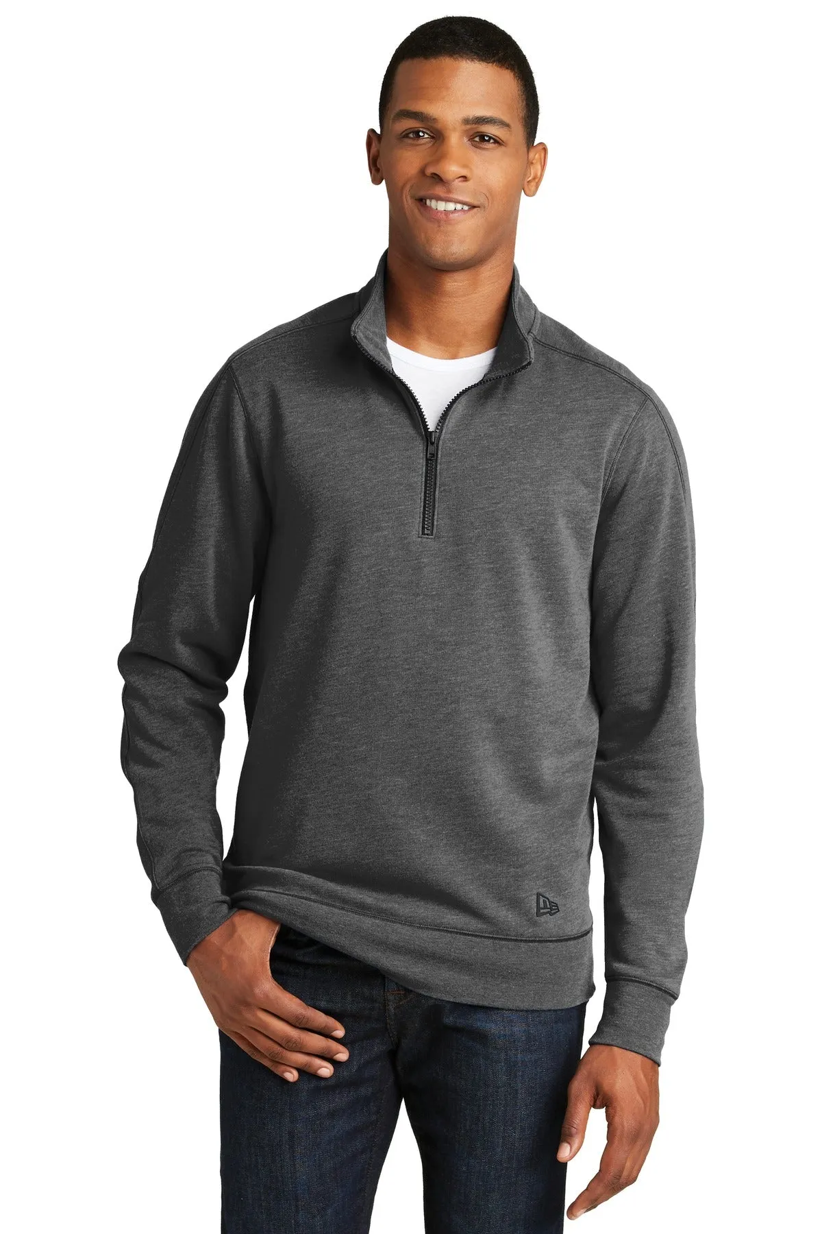 New Era Men's Tri-Blend Fleece 1/4-Zip Pullover. NEA512