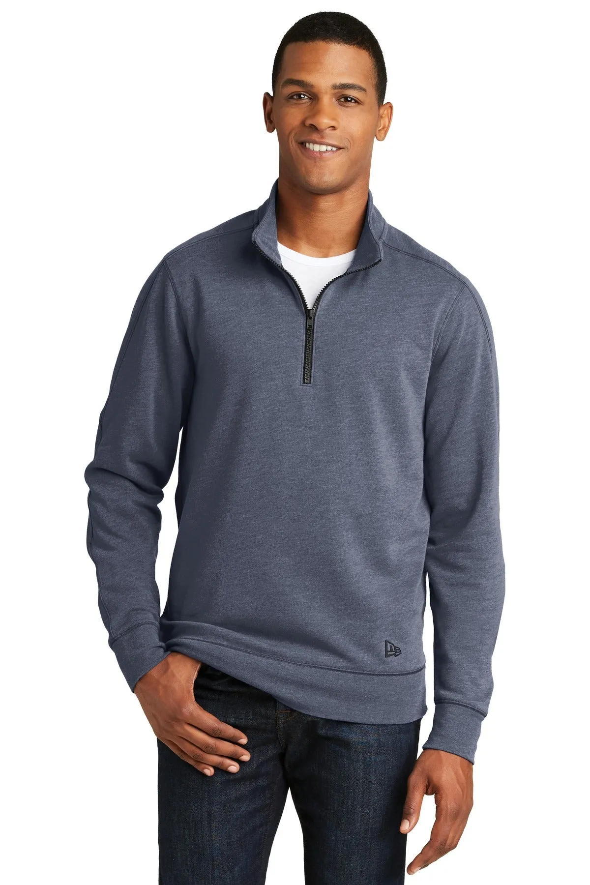 New Era Men's Tri-Blend Fleece 1/4-Zip Pullover. NEA512